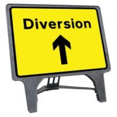 Diversion Ahead Q Sign